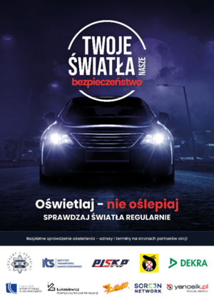 plakat kampanii Twoje światła - nasze bezpieczeństwo