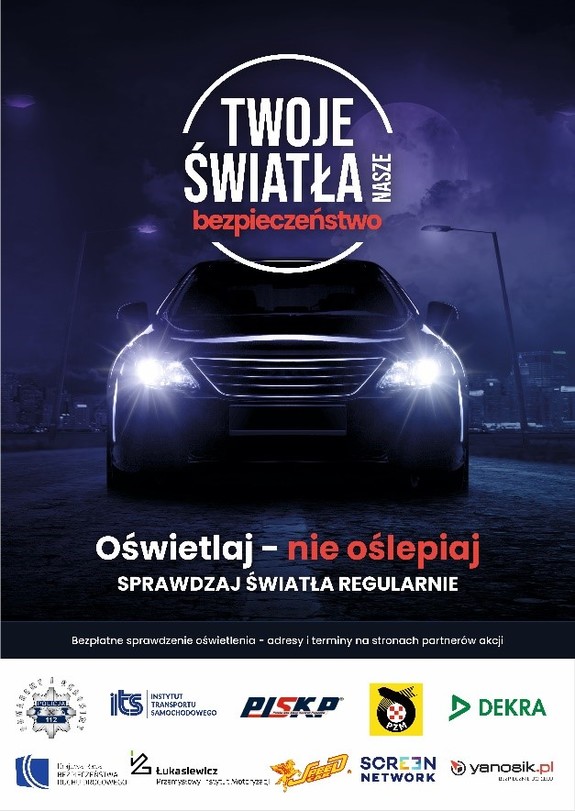 plakat kampanii „Twoje światła – Nasze bezpieczeństwo”,