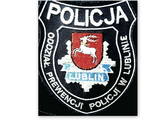 naszywka oddziału prewencji Policji w Lubinie