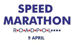 plakat policyjnych działań „PRĘDKOŚĆ” z napisem Speed Marathon