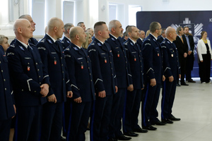 Kadra kierownicza Policji Lubelskiej na spotkaniu Wielkanocnym.