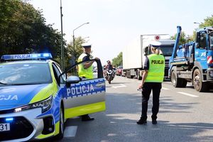 policyjna kontrola ruchu drogowego