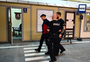 policjanci podczas zajęć praktycznych