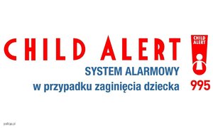 grafika na białym tle z napisem child alert