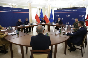 odprawa służb w Lubelskim Urzędzie Wojewódzkim