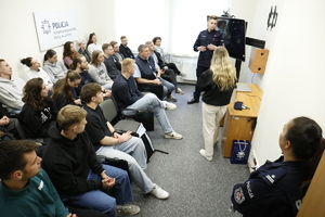 delegacji z Krajowej Szkoły Policji w Hamburgu podczas spotkania z lubelskimi policjantami