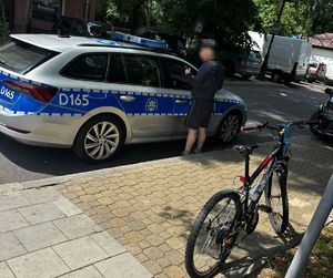 kontrola drogowa rowerzysty