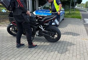 kontrola drogowa motocyklisty