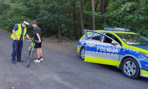 kontrola drogowa nastoletniego rowerzysty