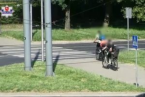 kadr z filmu z drona podczas akcji Jednoślad