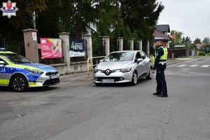 policjant podczas kontroli pojazdów