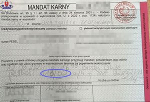 blankiet mandatu karnego