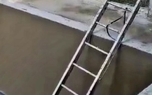 miejsce wypadku, drabina