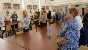 podopieczni fundacji podczas spotkania