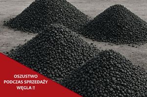 grafika dotycząca oszustw na sprzedaż węgla