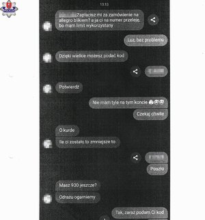 zdjęcie wiadomości przesłanych za pośrednictwem komunikatora internetowego