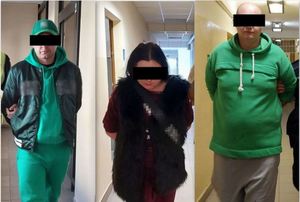 Kolaż zdjęć z wizerunkiem trzech zatrzymanych osób