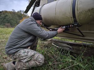 ćwiczenia przy helikopterze