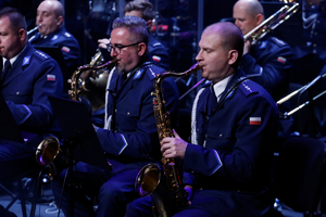 Orkiestra policyjna.