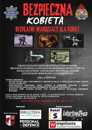 plakat akcji pod nazwą Bezpieczna Kobieta