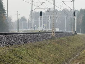 tory kolejowe na miejscu zdarzenia