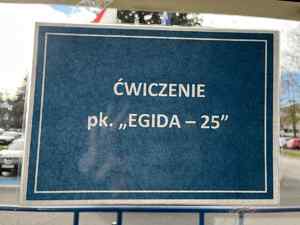 plakat z napisem ćwiczenia Egida-25