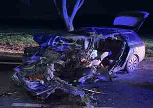 rozbity samochód marki Audi