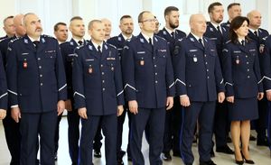 uczestnicy spotkania opłatkowego służb mundurowych na SALI