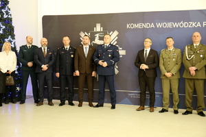 uczestnicy spotkania opłatkowego służb mundurowych na SALI