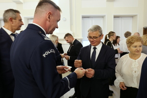 uczestnicy spotkania opłatkowego służb mundurowych na SALI