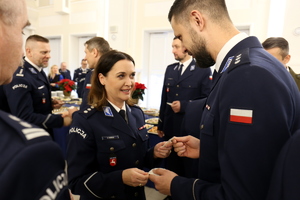 uczestnicy spotkania opłatkowego służb mundurowych na SALI