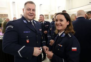 uczestnicy spotkania opłatkowego służb mundurowych na SALI