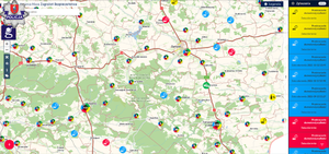 zrzut ekranu Krajowej Mapy Zagrożeń Bezpieczeństwa