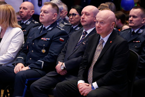 Marszałek Województwa Lubelskiego Jarosław Stawiarski, Wicemarszałek Województwa Lubelskiego Piotr Breś, Sekretarz Wojewódzkiej Rady Bezpieczeństwa Ruchu Drogowego- Renata Bielecka, Komendant Wojewódzki Policji w Lublinie inspektor Tomasz Gil.