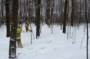 strażacy podczas poszukiwań