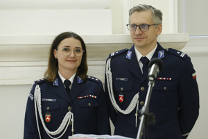 nadkomisarz Anna Kamola, podinsp. Andrzej Fijołek Rzecznik Prasowy Komendanta Wojewódzkiego Policji w Lublinie