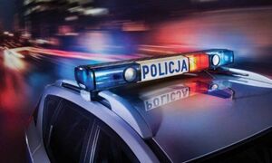 zdjęcie ilustracyjne dachu radiowozu z włączonymi sygnałami świetlnymi