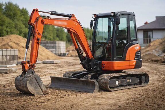 koparka na zdjęciu z ogłoszenia