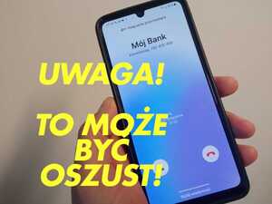 teflon trzymany w dłoni z napisem uwag to może być oszust