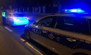 funkcjonariusze podczas kontroli taksówek