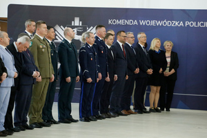 Przedstawiciele służb mundurowych na spotkaniu Wielkanocnym