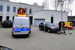 symulowane miejsce wypadku drogowego