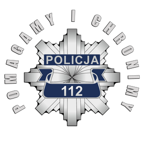 Logo policyjne z napisem pomagamy i chronimy