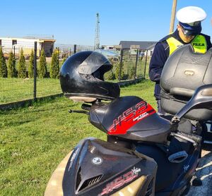 zdjęcie z kontroli drogowej z jednośladem