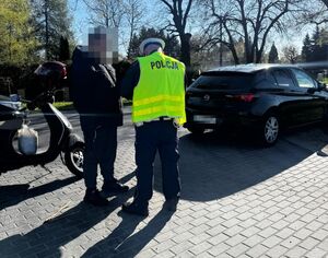 zdjęcie z kontroli drogowej z jednośladem