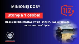 plakat informujący o utonięciach