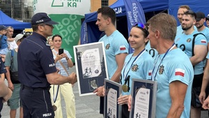 III miejsce - st. sierż. Jan Pawłowski z Komisariatu Policji III w Lublinie z okazji stulecia sportu policji.