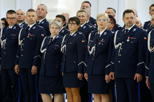 Kadra kierownicza lubelskiej policji.
