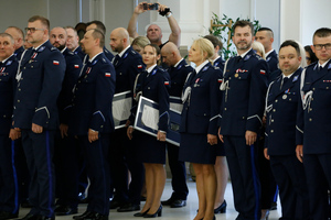 Kadra kierownicza lubelskiej policji.
