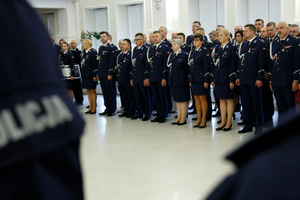 Kadra kierownicza policji lubelskiej.